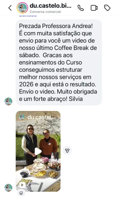 Depoimento de aluno do Curso Coffee Break Lucrativo